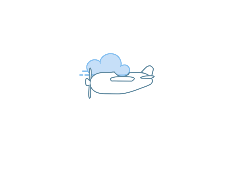 a moving image of a doodle air plane